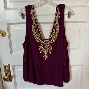 Maroon Lilly tank